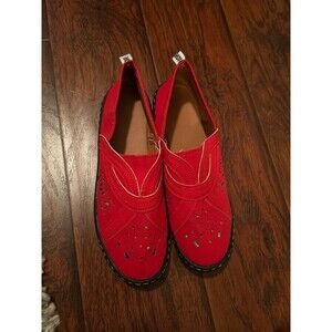 J'aoior Women's Red Clogs Slip On Shoes, Size 9.5